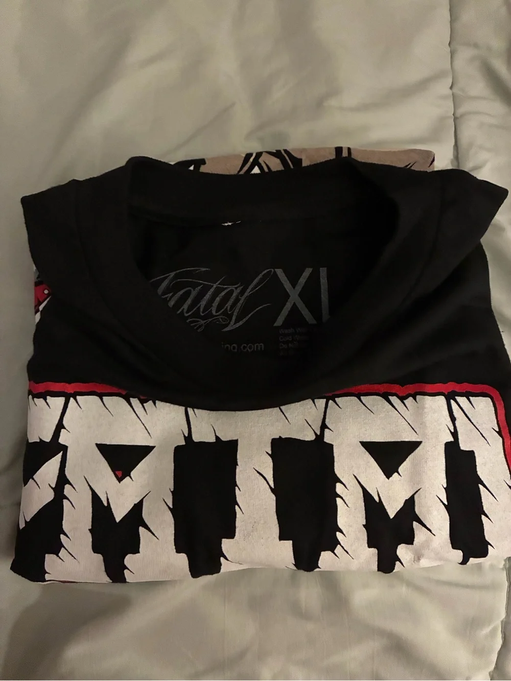 Fatal Brand Black Graphic Tee Boy with Pitbull Dog Skull - XL